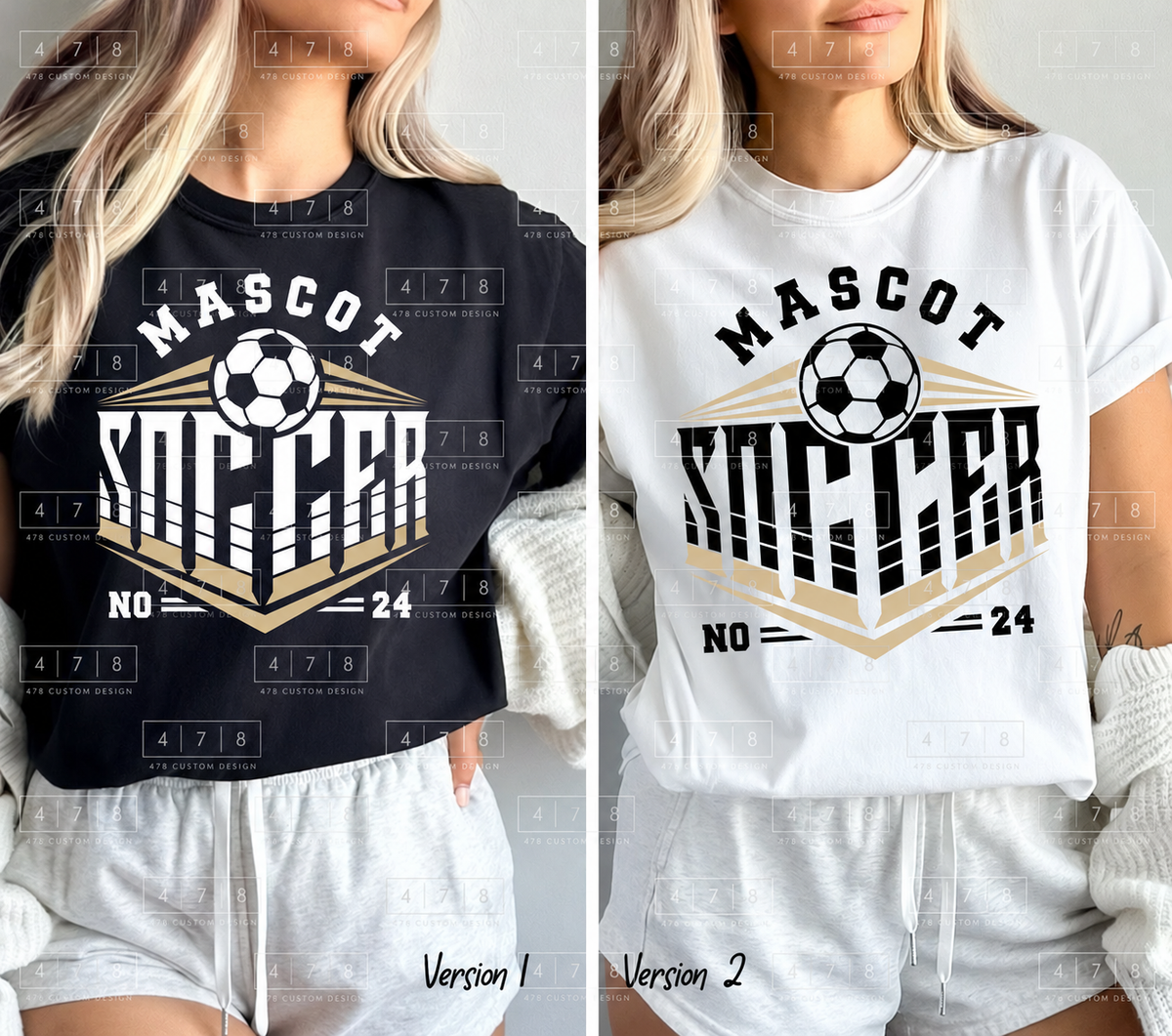 Custom Angular Badge Soccer Top apparel mockup