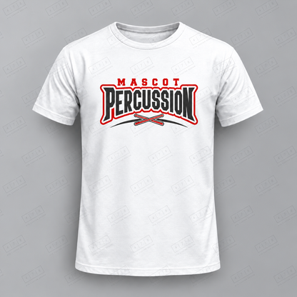 Custom Percussion Crossed Drumsticks Top apparel mockup with 478 Custom Design watermark