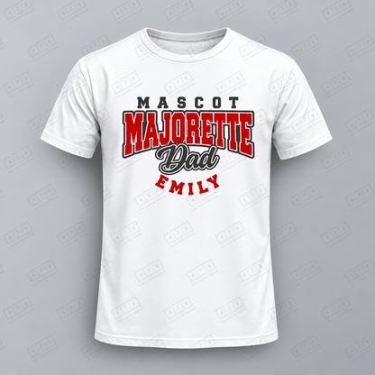 Custom Majorette Dad Top with approved chest print size and 478 Custom Design watermark