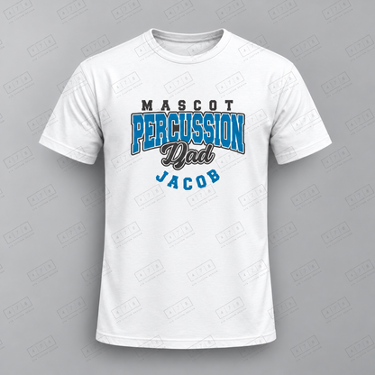 Custom Percussion Dad Top with approved chest print size and 478 Custom Design watermark