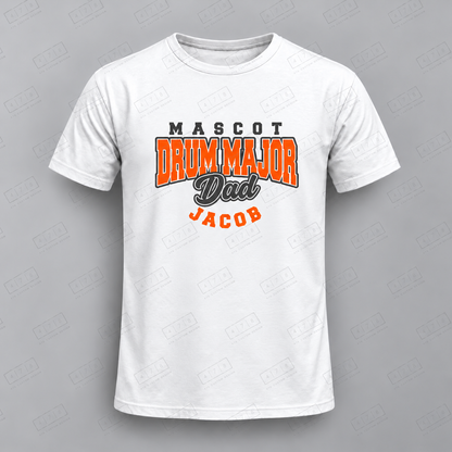 Custom Drum Major Dad Top apparel mockup with 478 Custom Design watermark