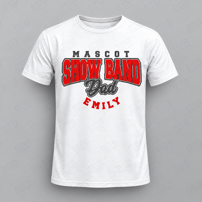 Custom Show Band Dad Top with approved chest print size and 478 Custom Design watermark