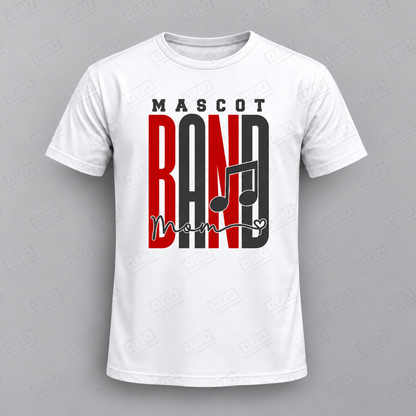 Custom Tall Band Mom Heart Top with approved chest print size and 478 Custom Design watermark