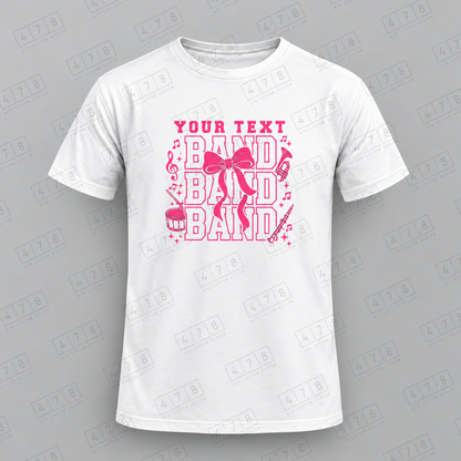 Custom Triple Band Bow Top with approved chest print size and 478 Custom Design watermark