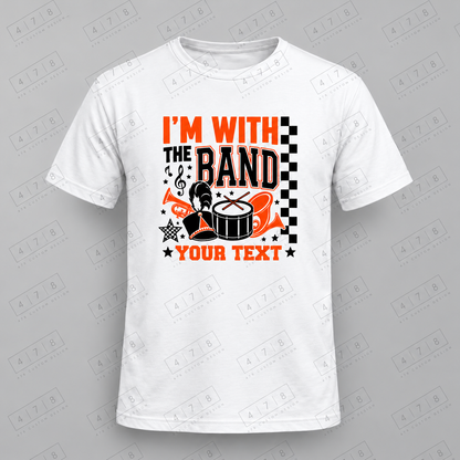Custom I'm With the Band Checker Top with approved chest print size and 478 Custom Design watermark