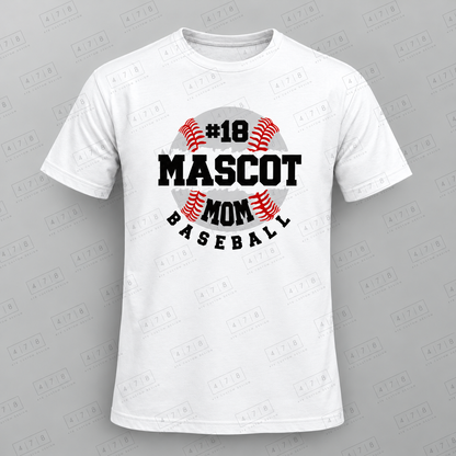 Custom Split Ball Baseball Mom Top with approved chest print size and 478 Custom Design watermark