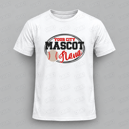 Custom Oval Mascot Baseball Nana Top apparel mockup with 478 Custom Design watermark