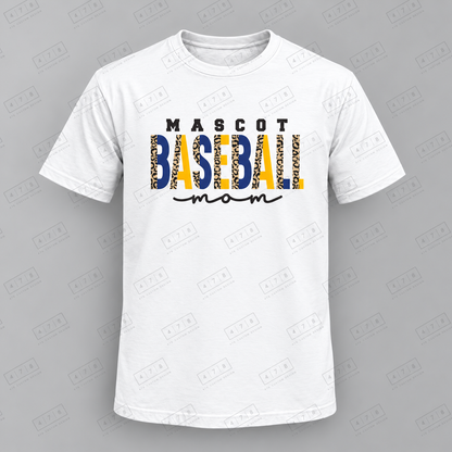 Custom Leopard Split Baseball Mom Top with approved chest print size and 478 Custom Design watermark