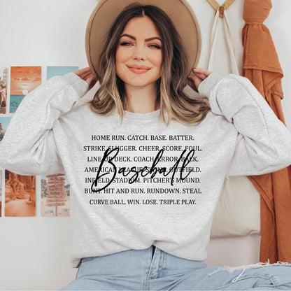 Baseball Words Script Top — apparel mockup 2