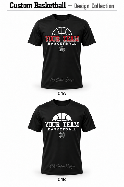 Basketball designs04A and04B with corrected clean outline