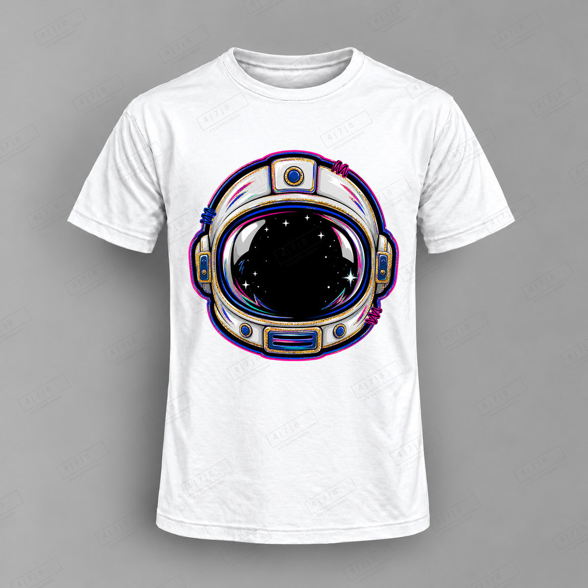 aiassis Mascot Astronauts Top shown on white shirt — 478 Custom Design