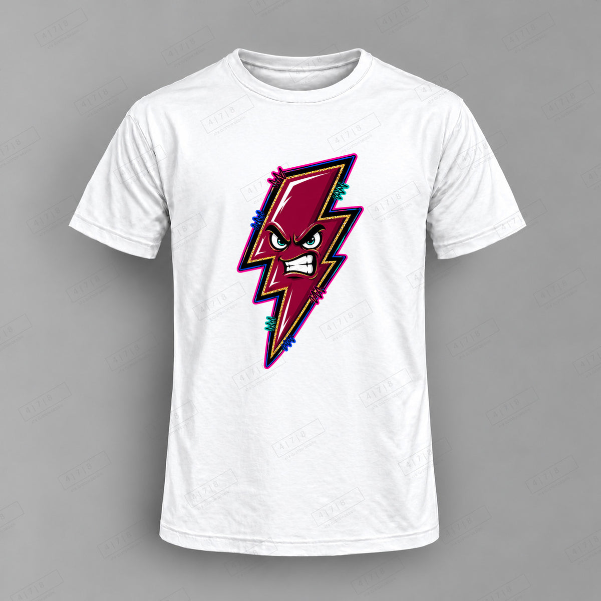 aiassis Mascot Flashes Top shown on white shirt — 478 Custom Design