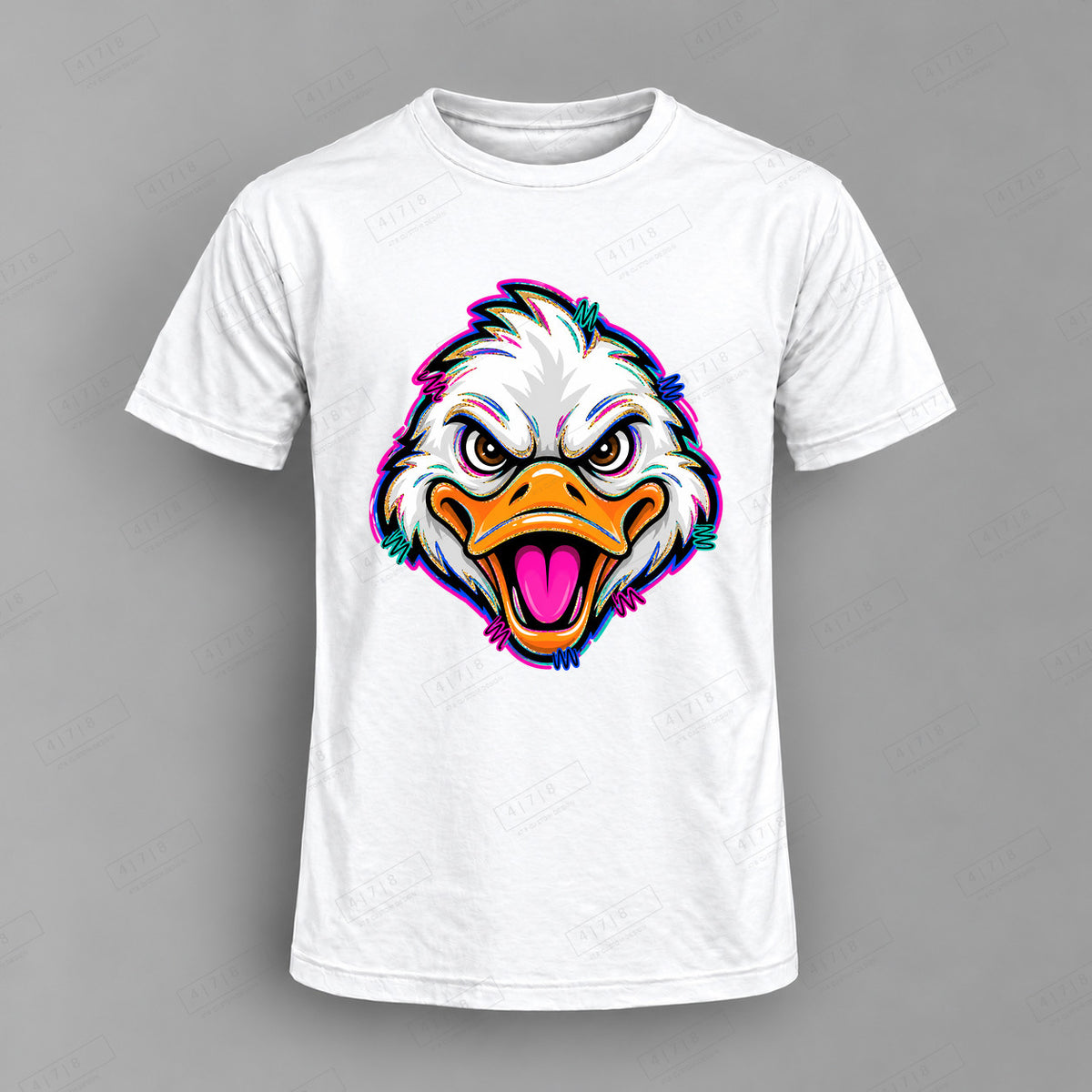 aiassis Mascot Goslings Top shown on white shirt — 478 Custom Design