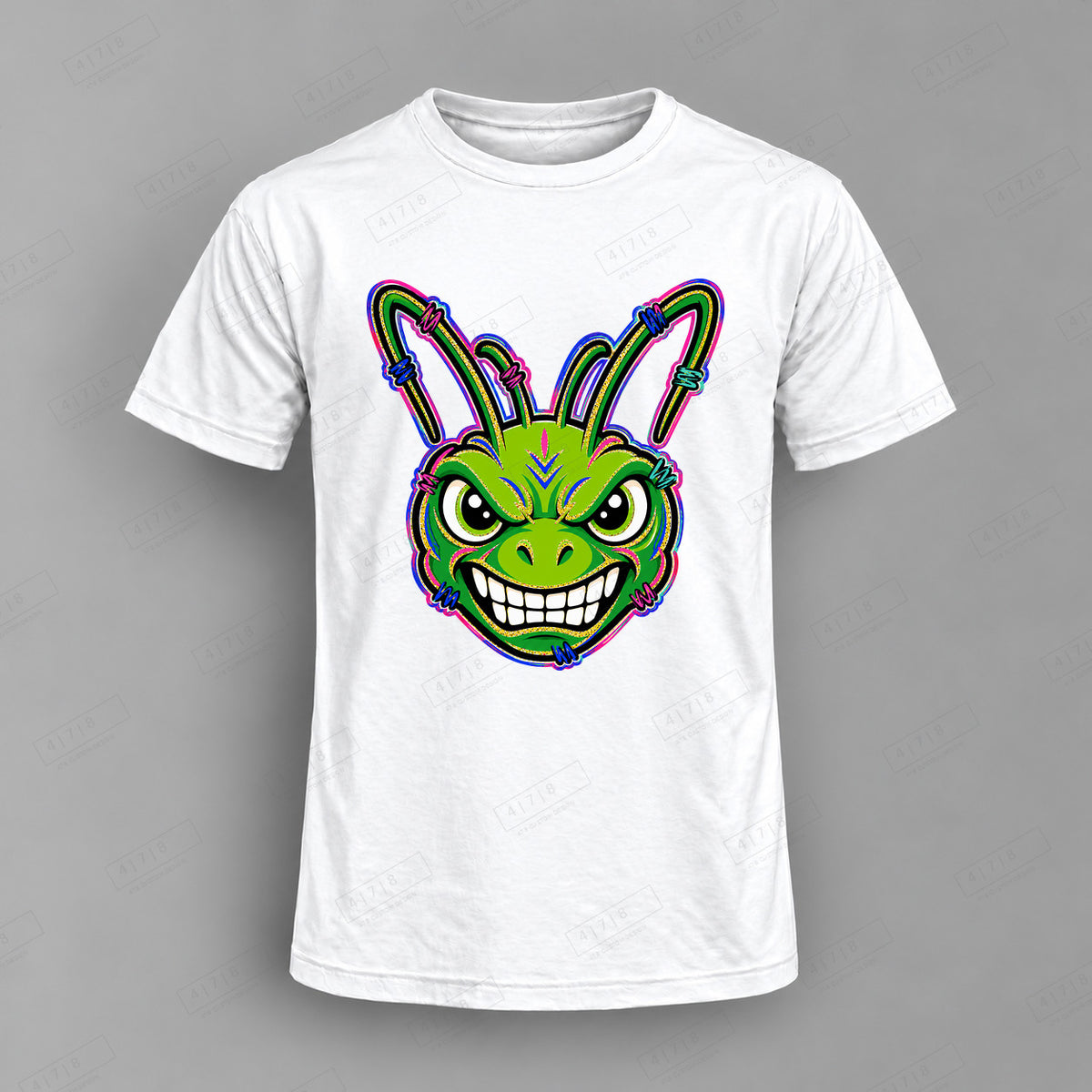 aiassis Mascot Grasshoppers Top shown on white shirt — 478 Custom Design