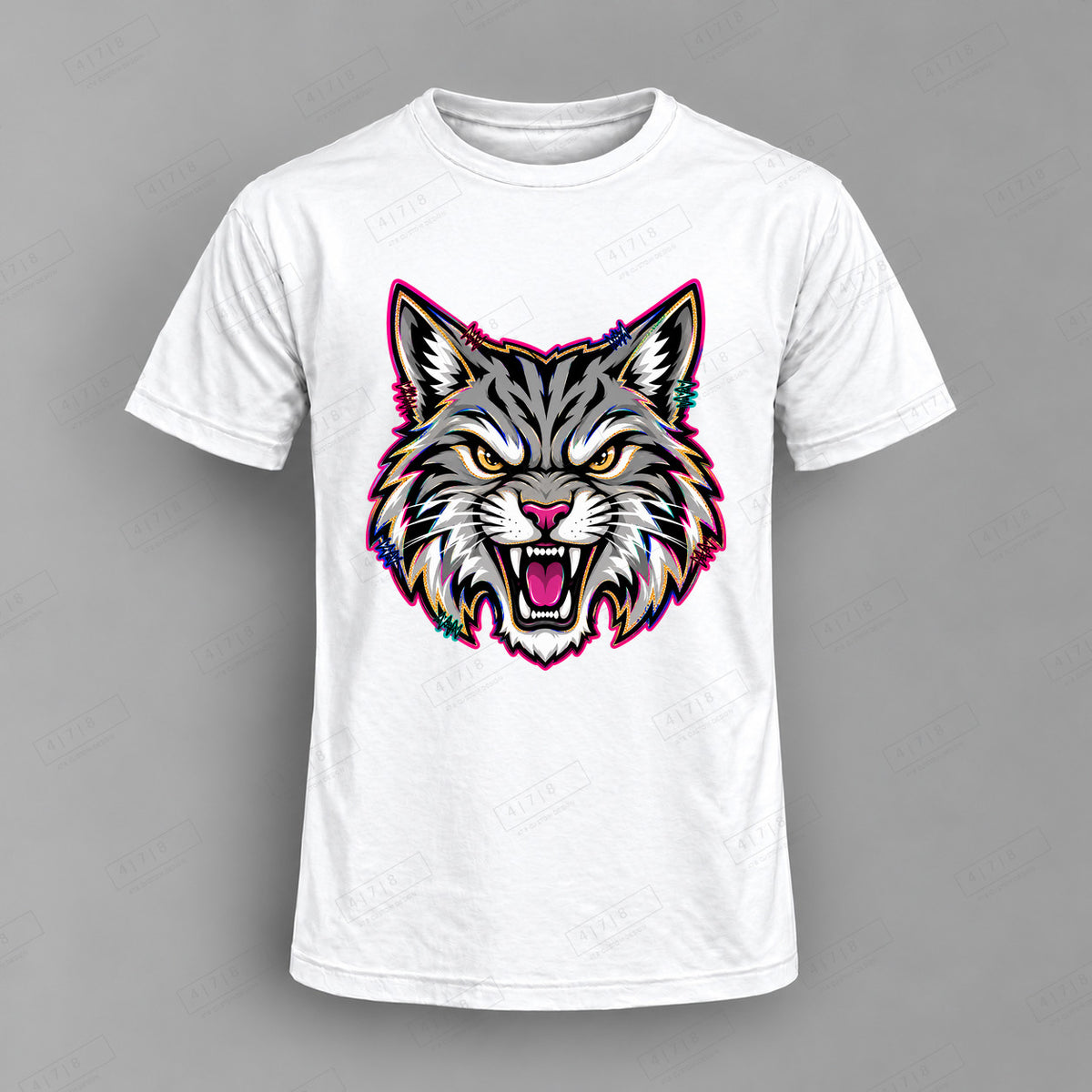 aiassis Mascot Lynx Top shown on white shirt — 478 Custom Design
