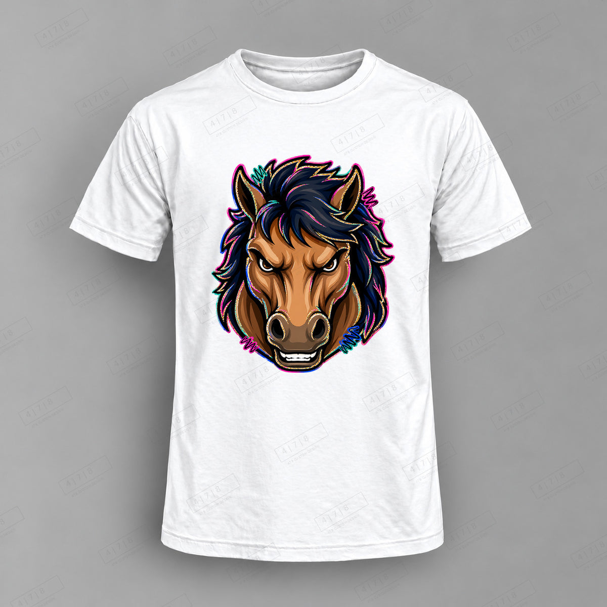 aiassis Mascot Mavericks Top shown on white shirt — 478 Custom Design