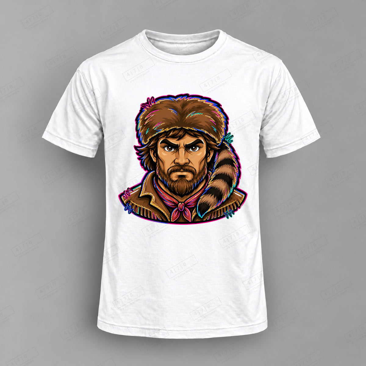 aiassis Mascot Mountaineers Top shown on white shirt — 478 Custom Design