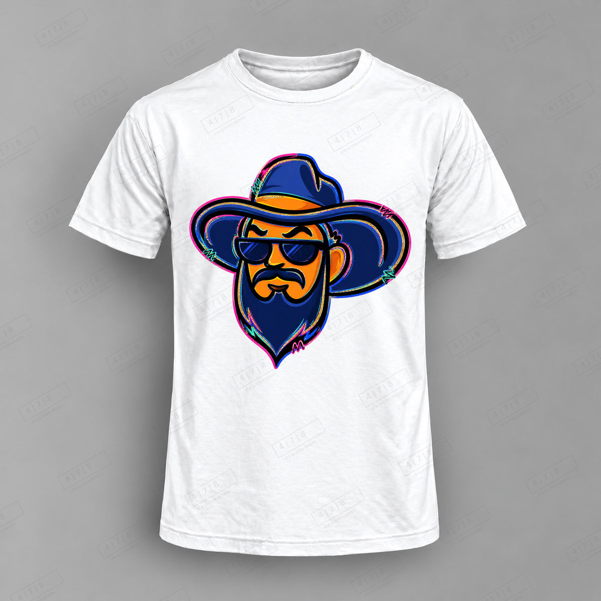 aiassis Mascot Tailgaters Top shown on white shirt — 478 Custom Design
