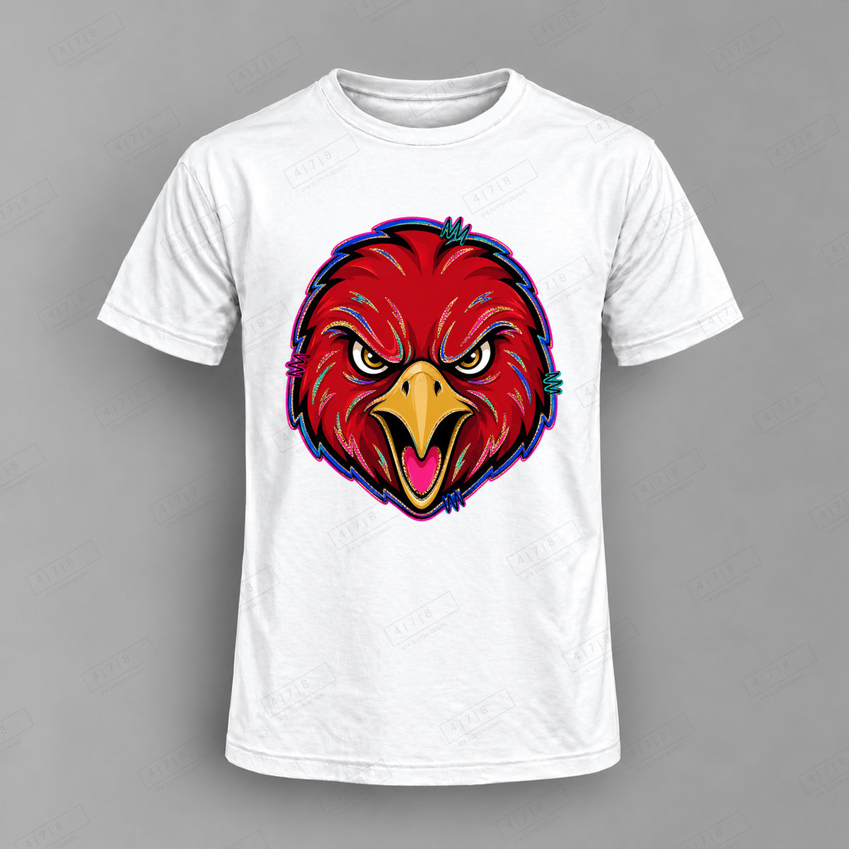 aiassis Mascot Tomohawks Top shown on white shirt — 478 Custom Design