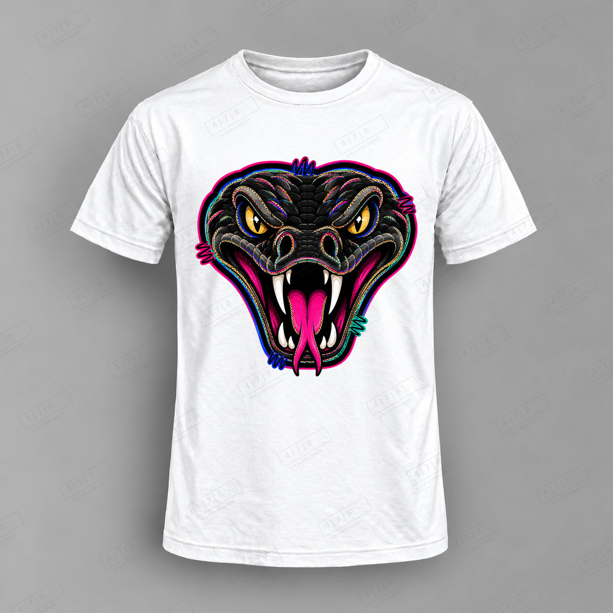 aiassis Mascot Vipers Top shown on white shirt — 478 Custom Design