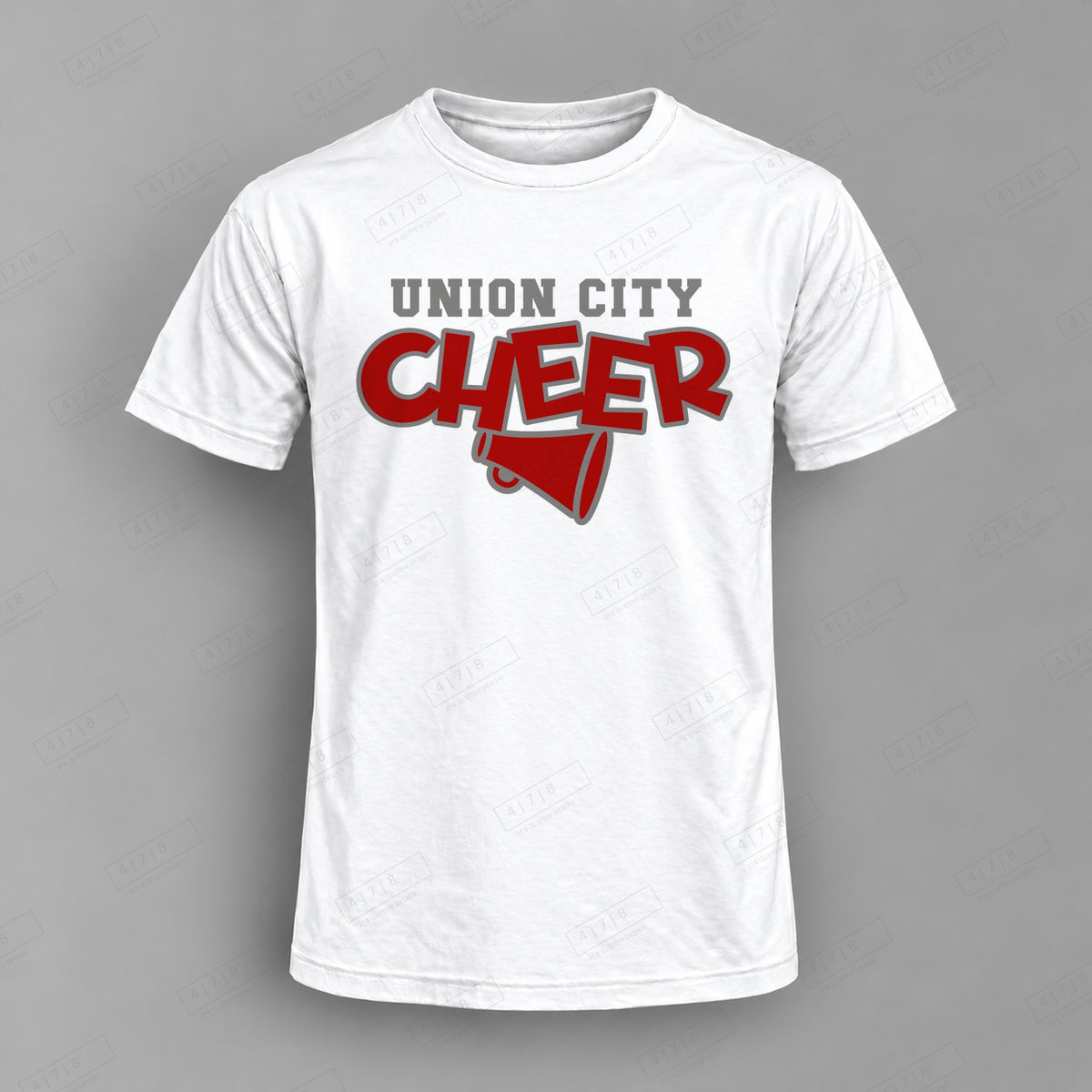 Custom Cheer Design 2-0021sc Top white shirt mockup with 478 Custom Design watermark
