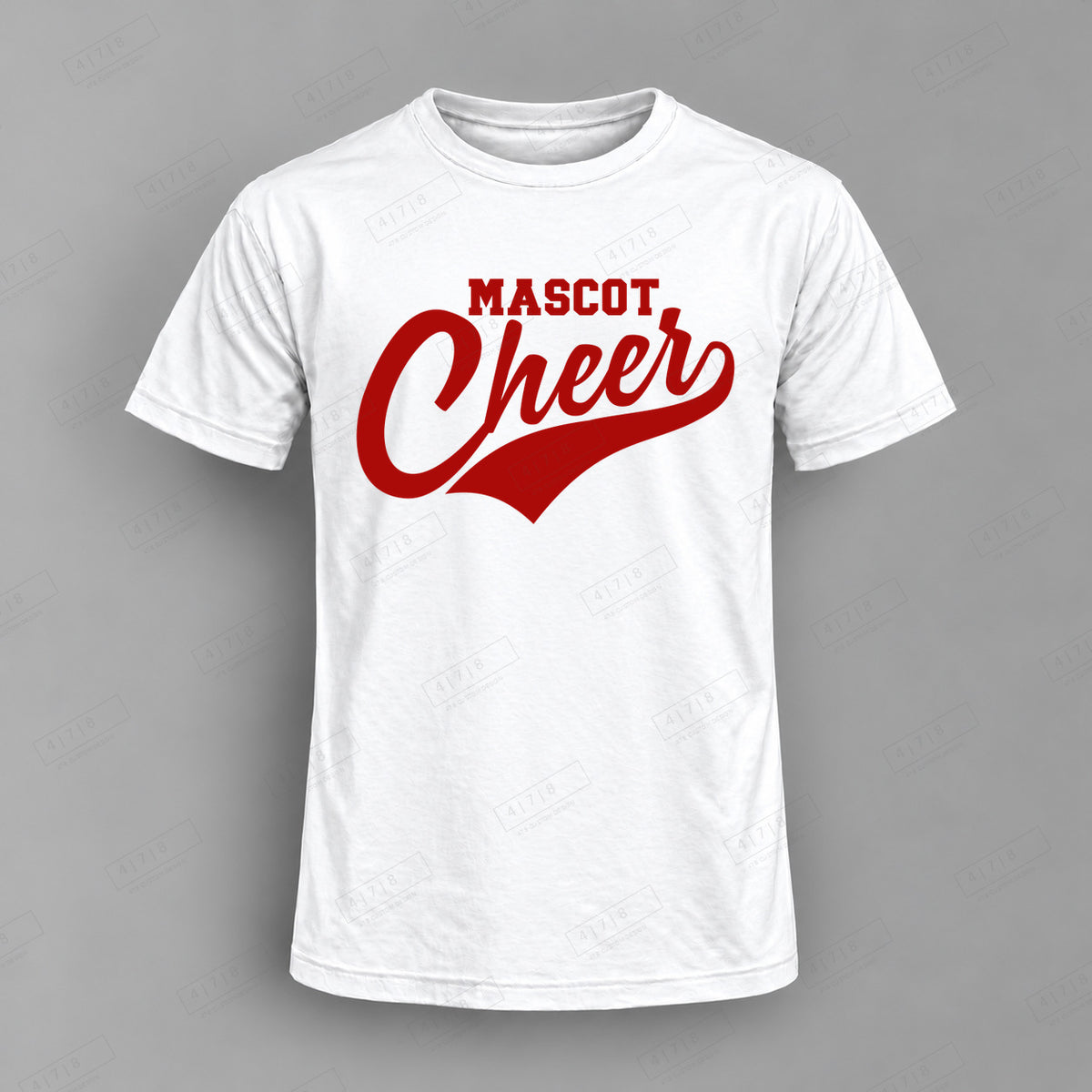 Custom Cheer Design 2-0027sc Top white shirt mockup with 478 Custom Design watermark