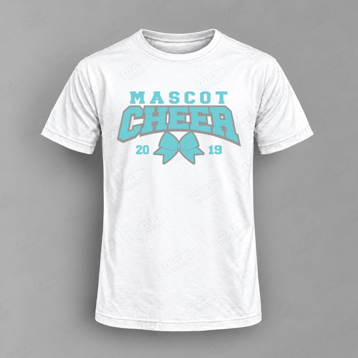 Custom Cheer Design 2-0030sc Top white shirt mockup with 478 Custom Design watermark