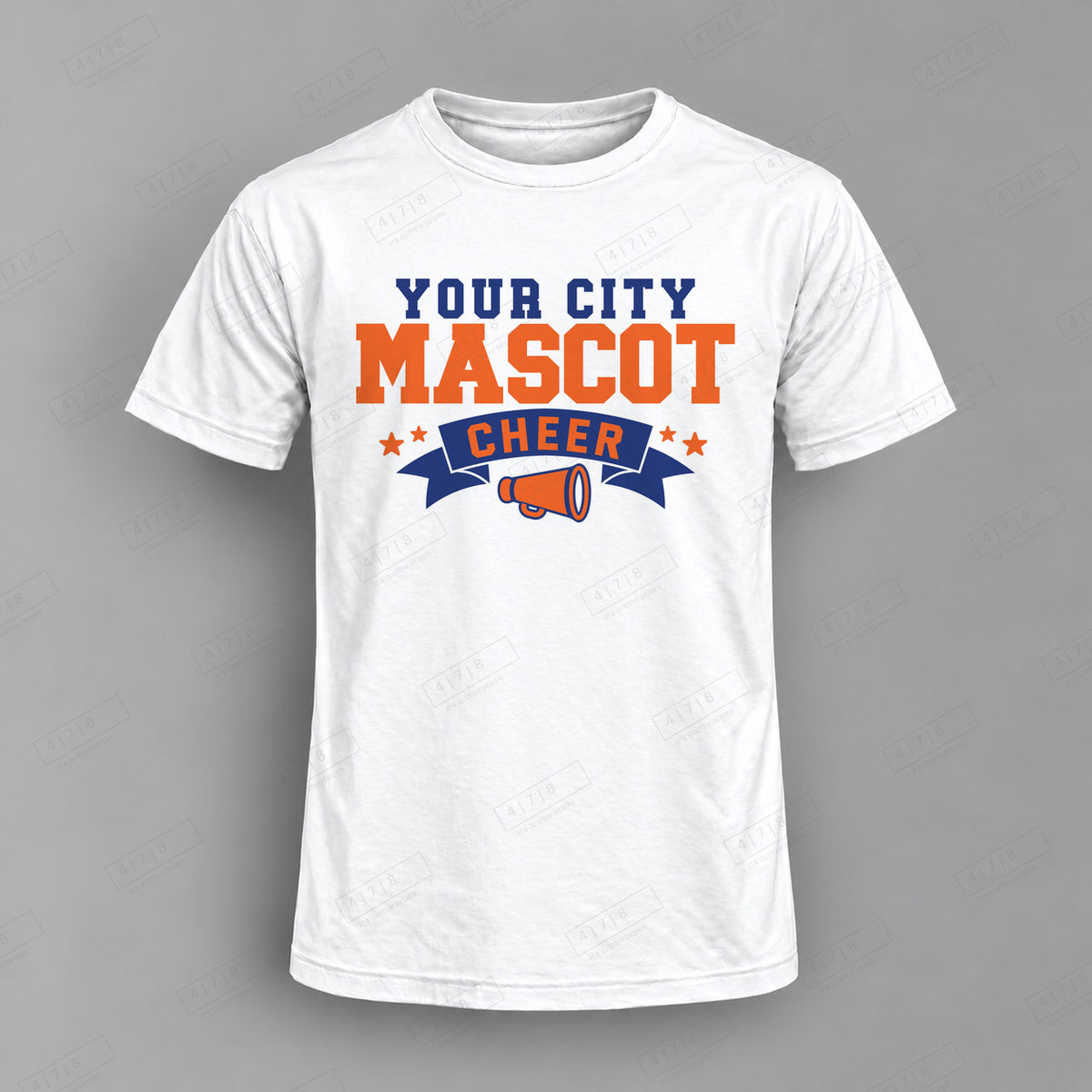 Custom Cheer Design 2-0033sc Top white shirt mockup with 478 Custom Design watermark