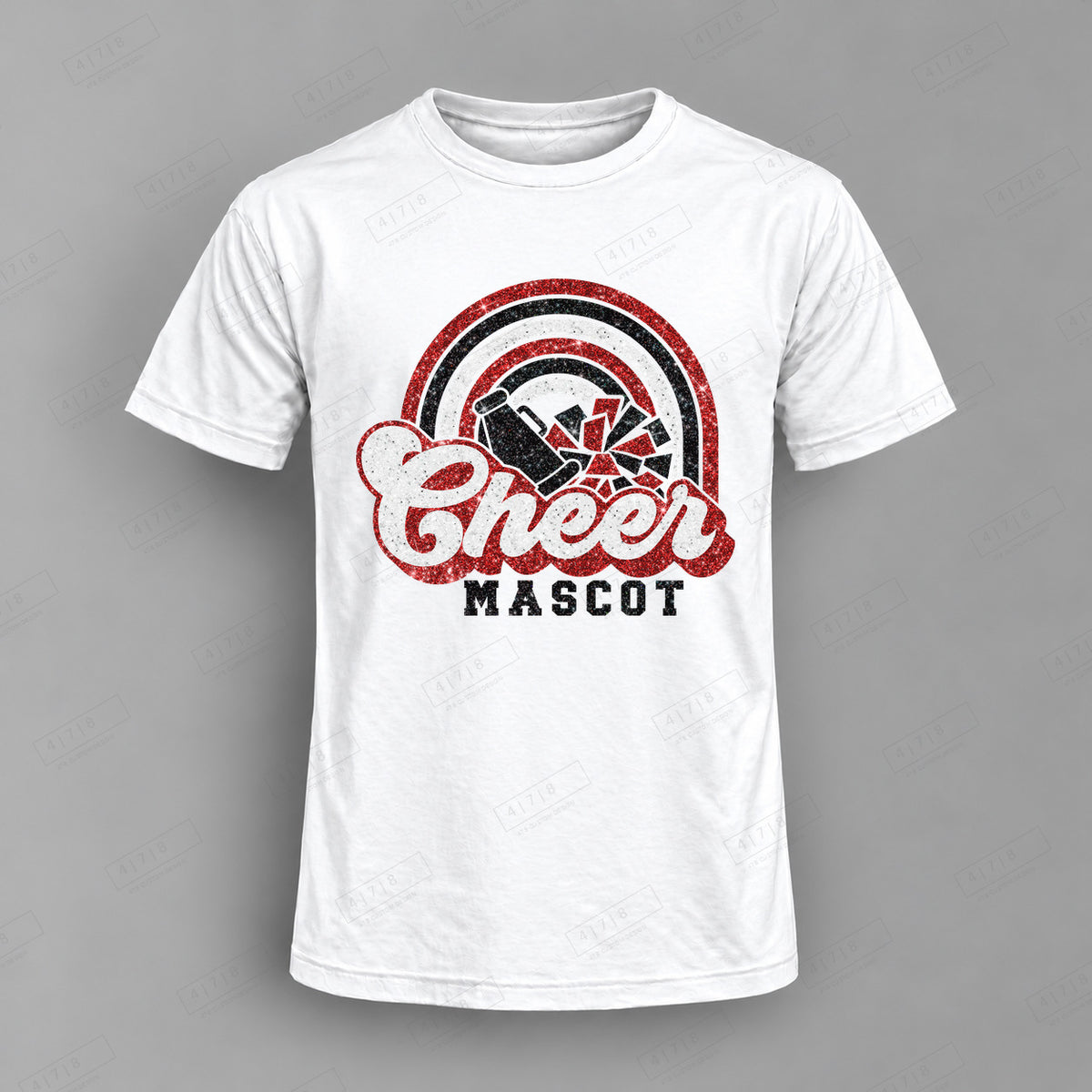Custom Cheer Design 3-0056 cheer template Top white shirt mockup with 478 Custom Design watermark