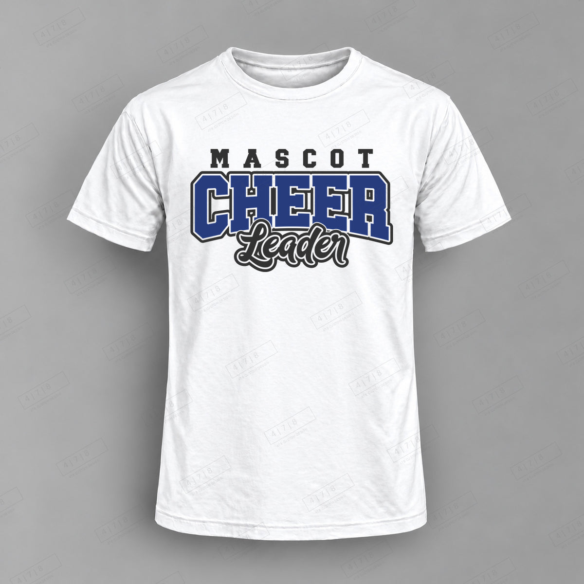 Custom Cheer Leader Design 4-cheerleader cheer template Top white shirt mockup with 478 Custom Design watermark