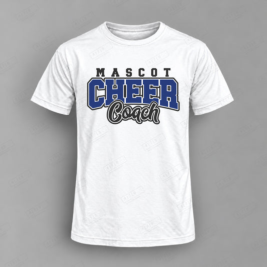 Custom Cheer Coach Design 4-coach cheer template Top white shirt mockup with 478 Custom Design watermark