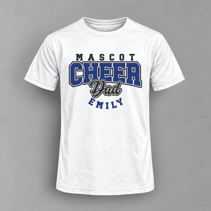 Custom Cheer Dad Design 4-dad cheer template Top white shirt mockup with 478 Custom Design watermark