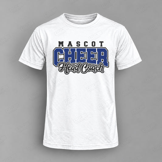 Custom Cheer Head Coach Design 4-head coach cheer template Top white shirt mockup with 478 Custom Design watermark