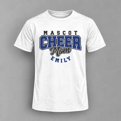 Custom Cheer Mom Design 4-mom cheer template Top white shirt mockup with 478 Custom Design watermark