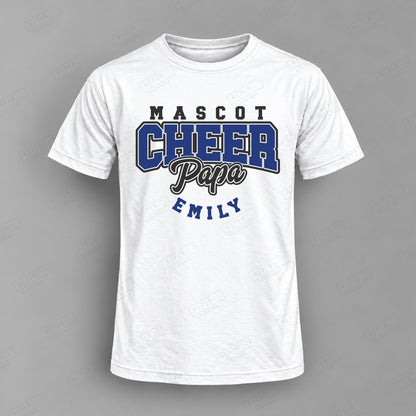 Custom Cheer Papa Design 4-papa cheer template Top white shirt mockup with 478 Custom Design watermark