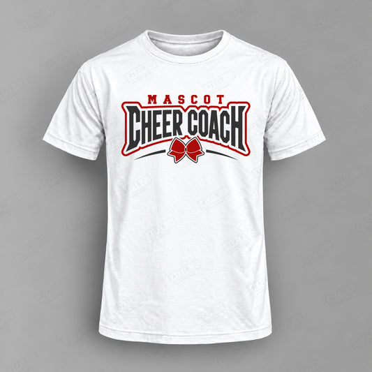 Custom Cheer Coach Design 5-0085 Top white shirt mockup with 478 Custom Design watermark