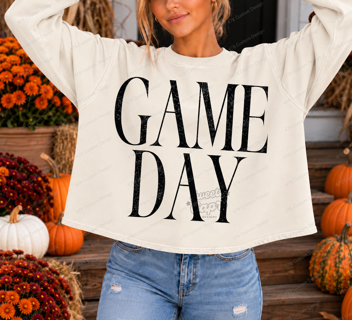 Bold Game Day Top — Choose Your Finish — clean apparel mockup 1