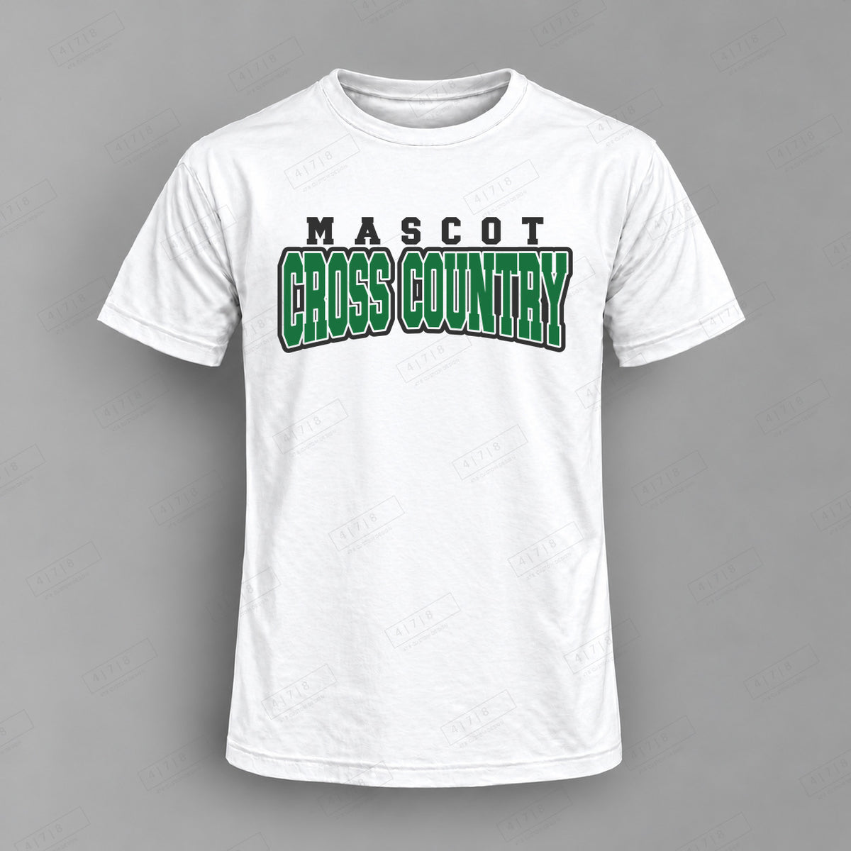 Custom Cross Country Design 1-0013 blank Top white shirt mockup with 478 Custom Design watermark