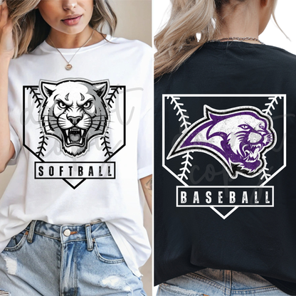 Custom Baseball Softball Diamond Top mockup showing the pictured apparel design.