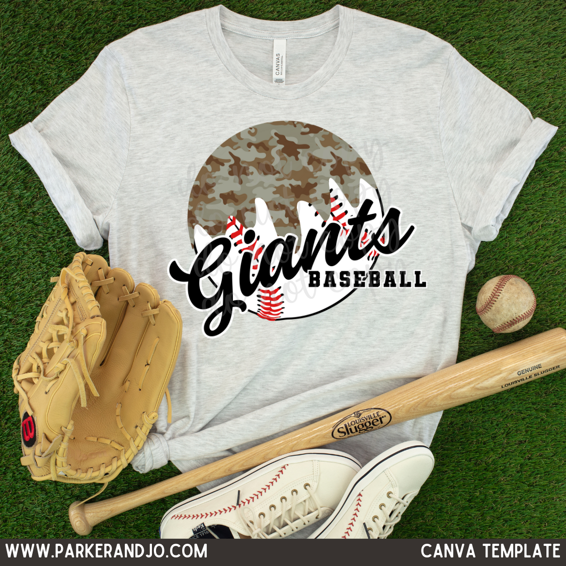 Custom Camo Drip Baseball Top mockup showing the pictured apparel design.