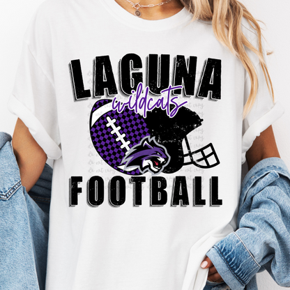 Custom Checkered Football Top mockup showing the pictured apparel design.