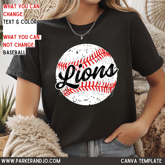 Custom Distressed Baseball Name Top mockup showing the pictured apparel design.