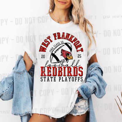 Custom Football State Playoffs Top mockup showing the pictured apparel design.