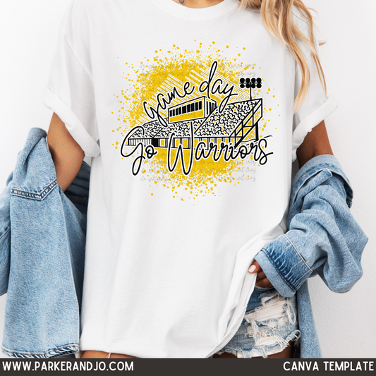 Custom Game Day Stadium Top mockup showing the pictured apparel design.