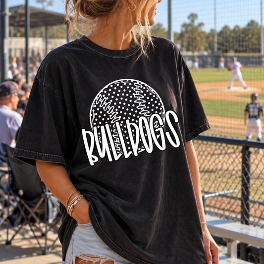 Custom Polka Dot Baseball Softball Top mockup showing the pictured apparel design.