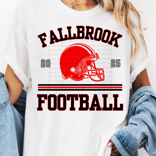 Custom Varsity Football Top mockup showing the pictured apparel design.