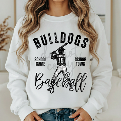 Custom Vintage Baseball Team Top mockup showing the pictured apparel design.