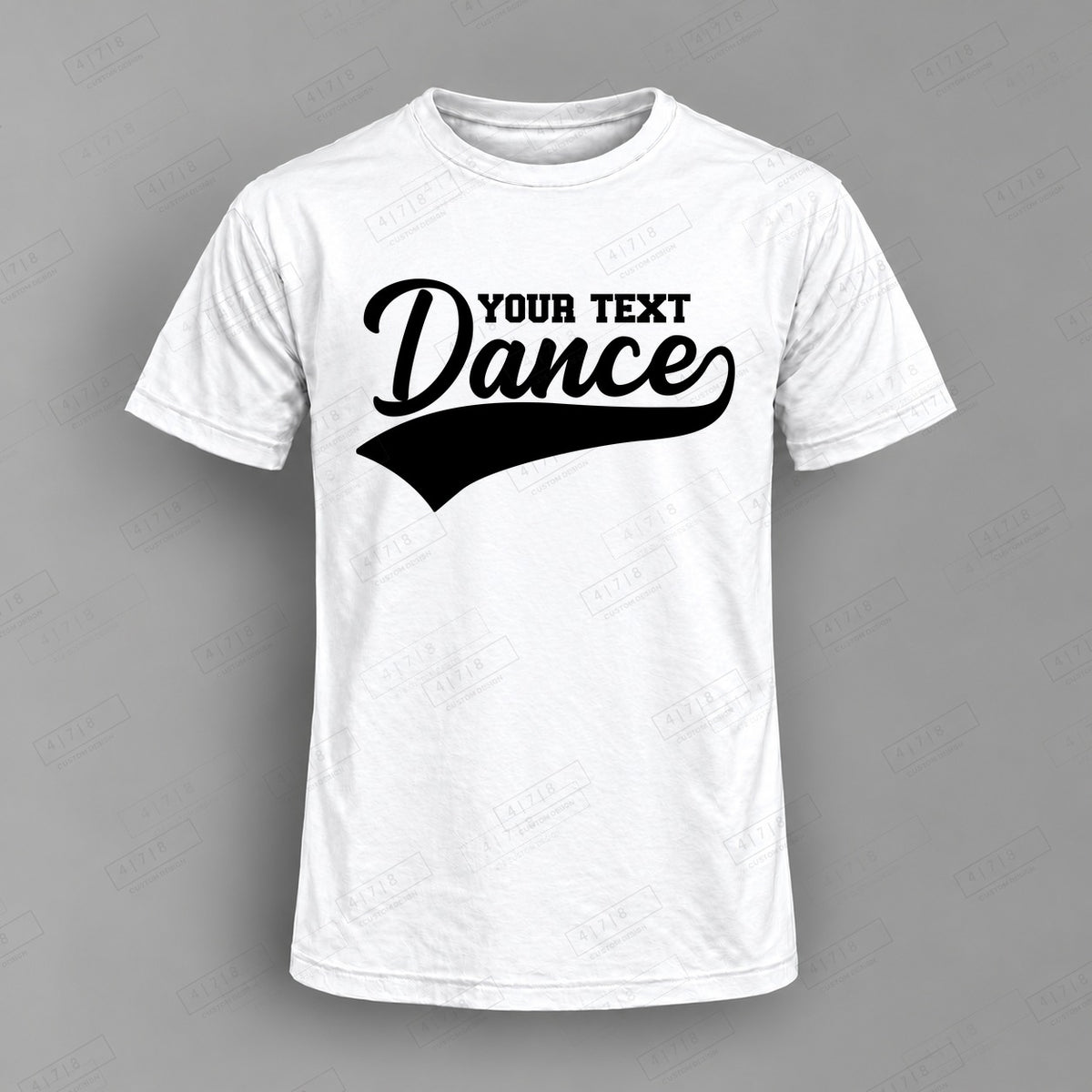 Custom Dance Design 2-0025 Top on white shirt, 478 Custom Design watermarked mockup