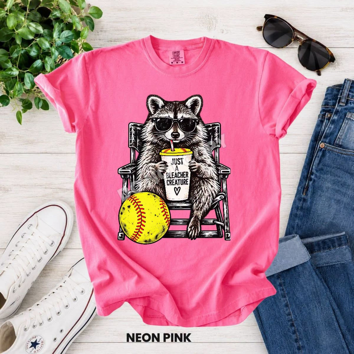 Just a Softball Raccoon Shirt