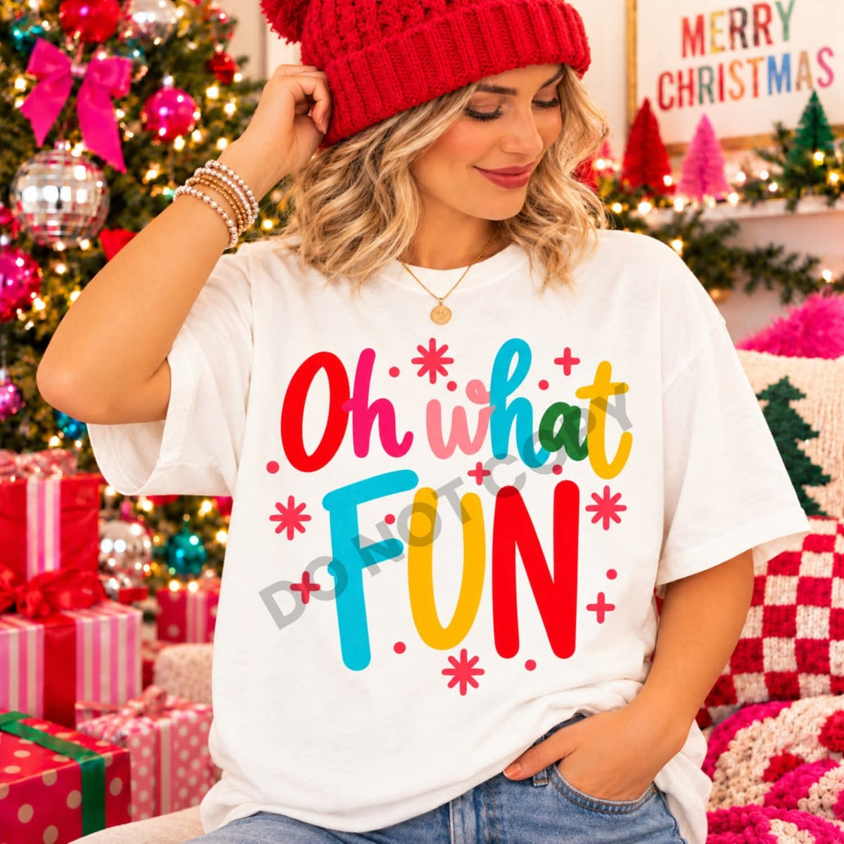 Oh What Fun Colorful Christmas Shirt